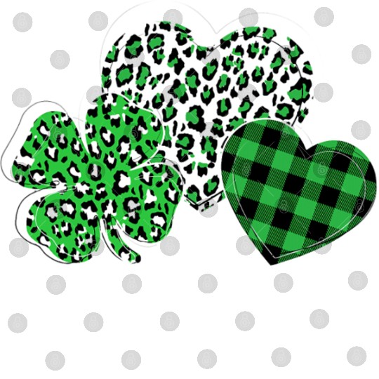 Saint Patricks Day For Women Shamrock Leopard Digital Files