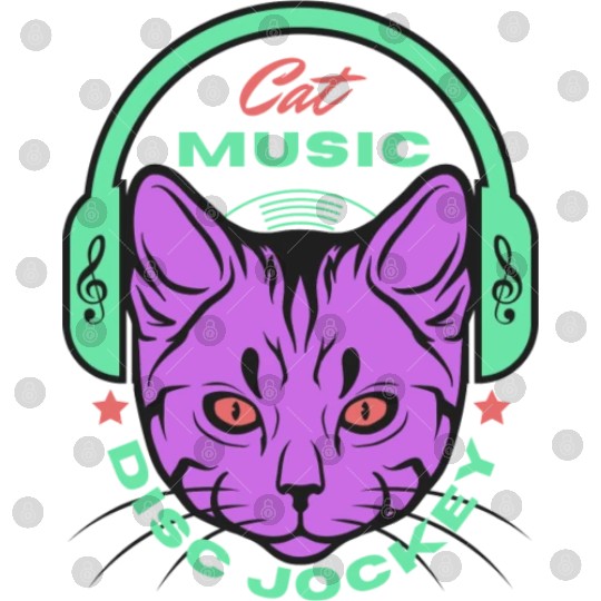 Cat Music Disc Joky 90s Music Lover Dj Digital Files