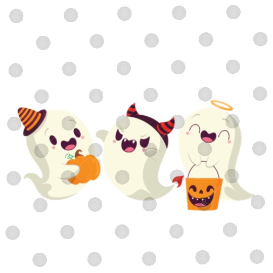 Ghosts Candy Corns Pumpkin Light Halloween Digital Files