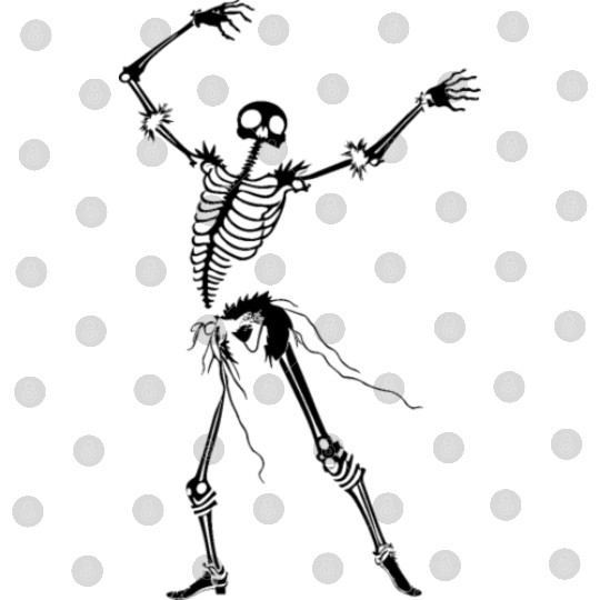 Dancing Skeleton Black Digital Files