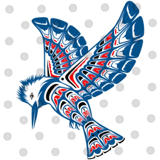 Native American Style Kingfisher Pacific Northwest Digital Files