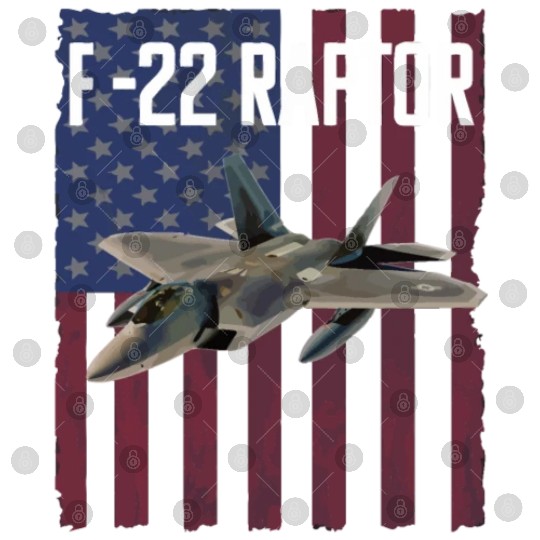 F 22 Raptor Aircraft USA Flag Digital Files