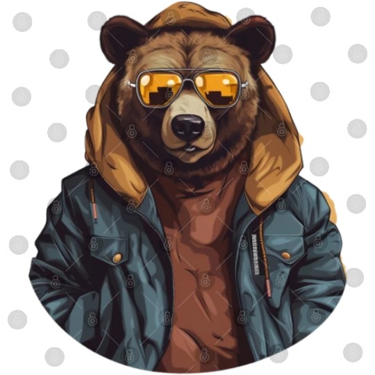 Street Style Brown Bear | Bear Lovers Digital Files