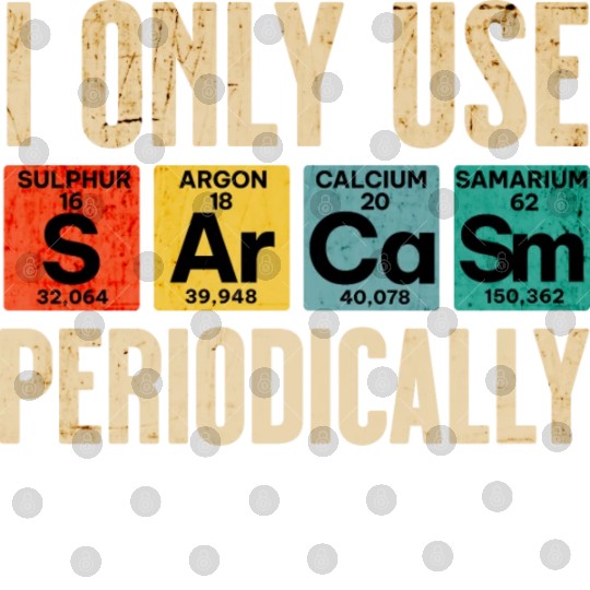 Sarcasm Periodic Table Element Weird Science Joke Digital Files