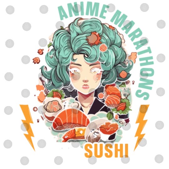Anime Sushi Lover Nigiri Sashimi Food Manga Otaku Digital Files