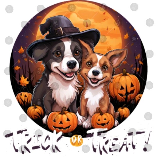 Halloween Cute Dogs Trick or Treat Dog Lovers Digital Files