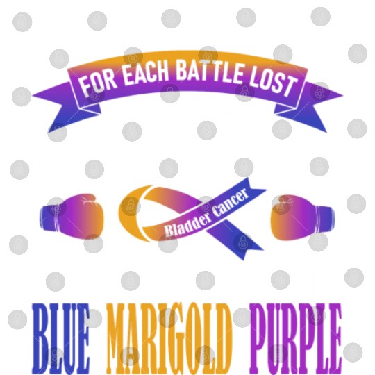 I Proudly Wear Blue Marigold Purple Bladder Cancer Digital Files