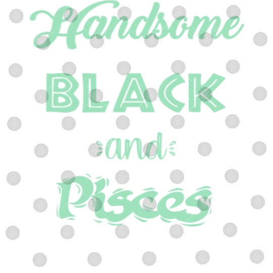 Handsome Black Pisces Digital Files