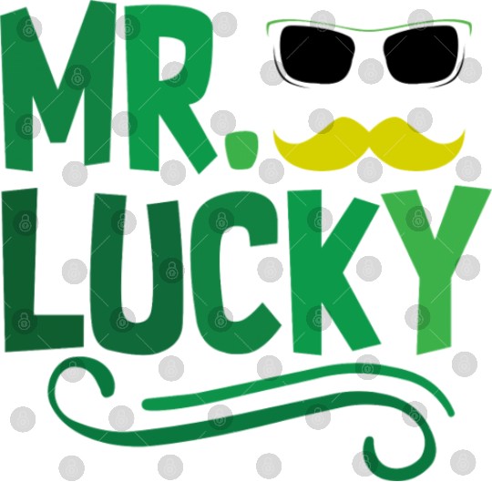 Mr Lucky Clover Shamrock Irish Ireland Digital Files