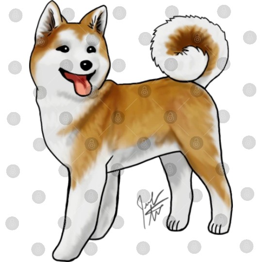 Akita Light Faced Tan Digital Files