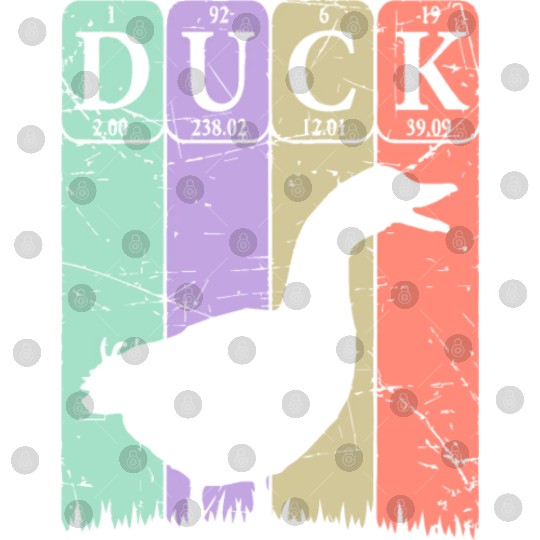 Duck Periodic Table Elements Vintage Duck Farmer Digital Files