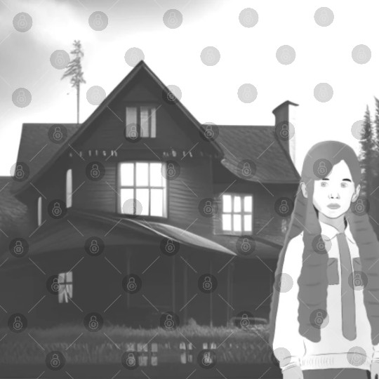 Is a haunted house??? (Black and white version) Digital Files