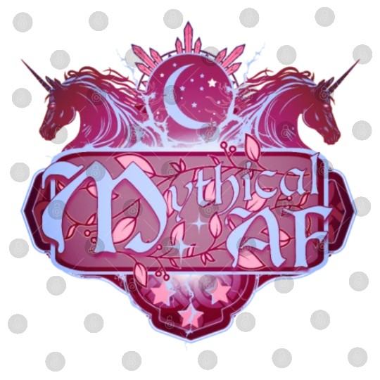 Mythical AF Pink Unicorn and Bl Moon Digital Files