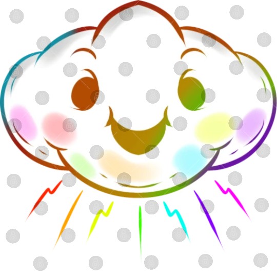 Colorful Rainbow Cloud Lgbtq Lesbian Gay Pride Digital Files