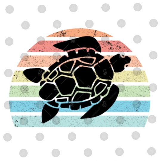 Save The Turtles Sea Turtle Retro Sunset Digital Files