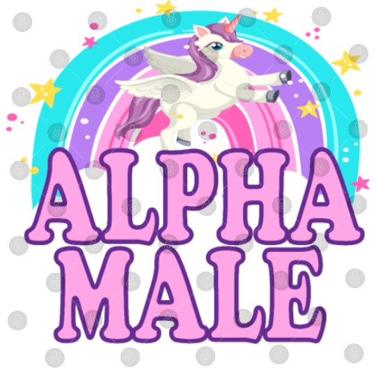 Ironic Alpha Male Unicorn Rainbow Funny Digital Files