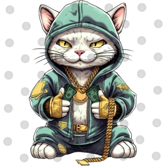 Funny Hip Hop Cat Lover Design Digital Files