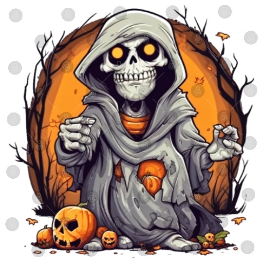 Eerie Halloween Ghoul Art, Spooky Season Delight 5 Digital Files