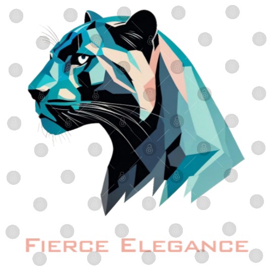 Fierce Elegance Geometric Tiger Design Digital Files