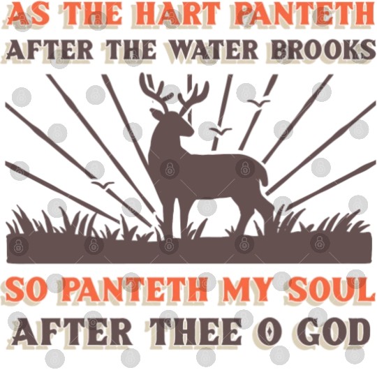 As the Deer Panteth Christian Bible Verse Digital Files