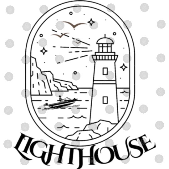 Bon Voyage Lighthouse Design Digital Files