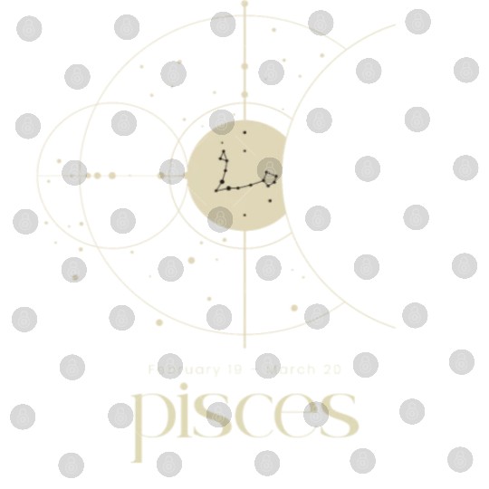 Minimalist Pisces Zodiac Astrology Moon Stars Digital Files