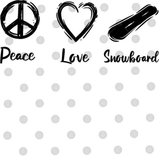 I Love Snowboarding Digital Files