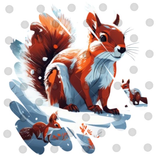 Winter squirrel Digital Files