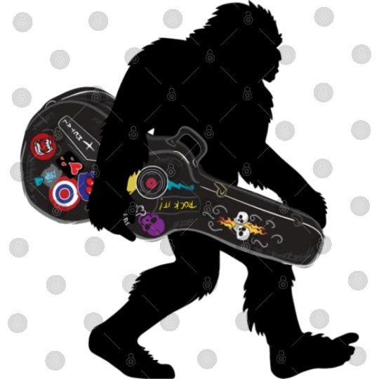 Bigfoot Playing Guitar Digital Files