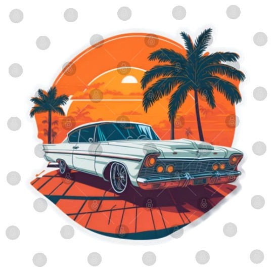 Classic Car Charm: Miami Street Nostalgia Digital Files