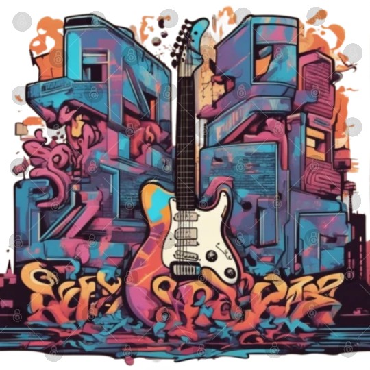 Graffiti Hip-Hop Guitar Digital Files