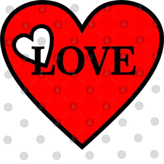 Red heart with white heart love, maybe pregnant? Digital Files