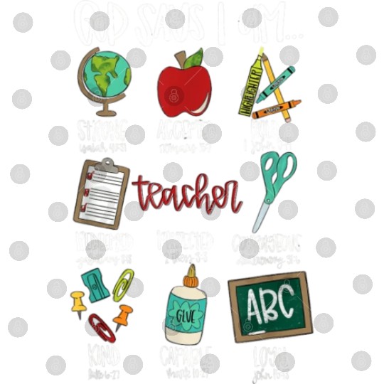 God Says I Am Teacher Digital Files