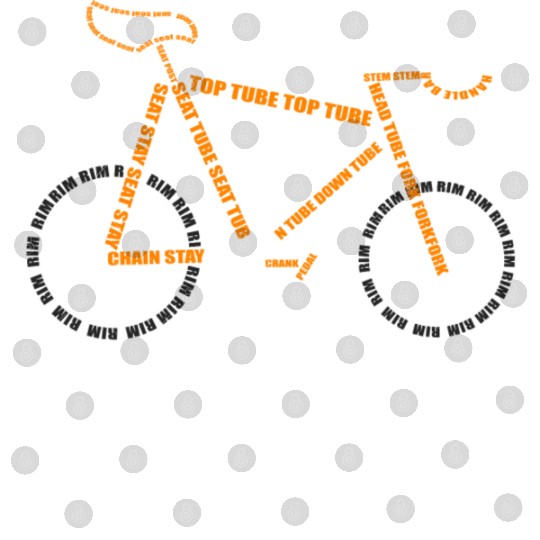 Track Bike Typography Using Bicycle Parts Digital Files