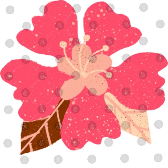 Hot Pink Hibiscus Flower Digital Files