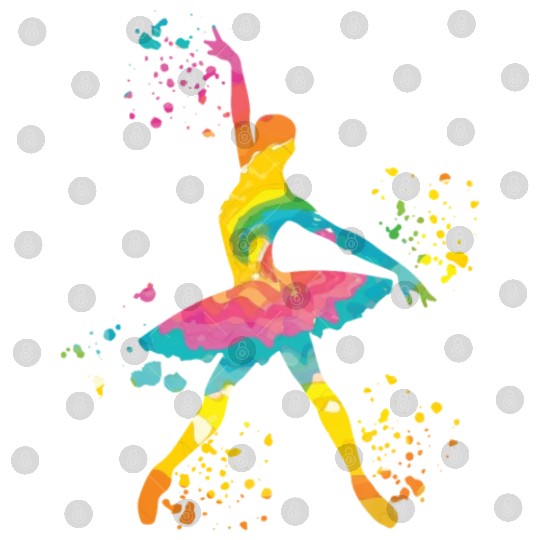 Ballet Dancer Colorsplash Ballerina Digital Files