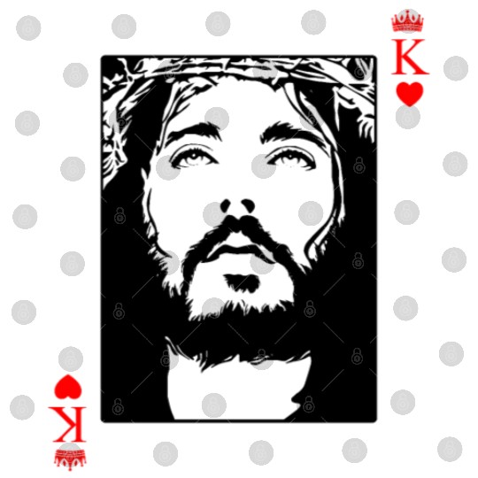 Jesus Is King Jesus King Of Hearts Card Christian Digital Files
