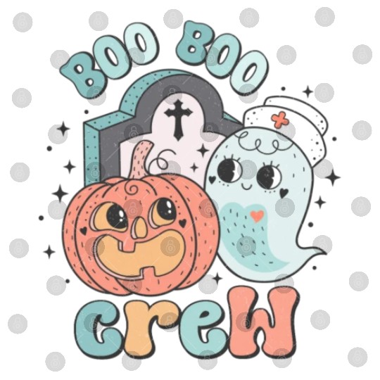 Boo Boo Crew Nurse Funny Ghost Women Halloween Digital Files