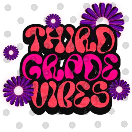 Fourth Grade Vibes for School Guys Neon Colors Digital Files