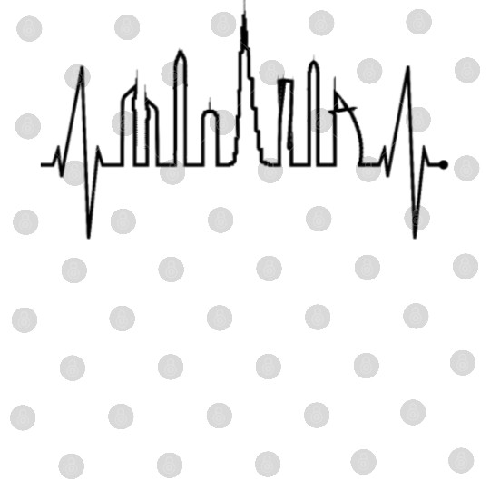 Dubai Skyline Heartbeat Burj Khalifa Silhouette Digital Files