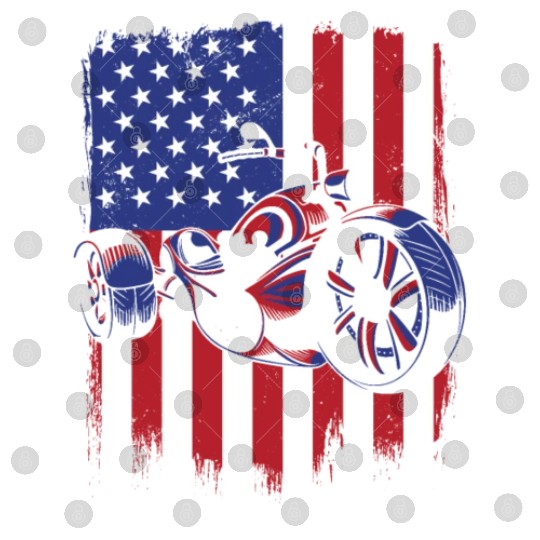 Trike American Flag Three-Wheeled Motorcycle Digital Files