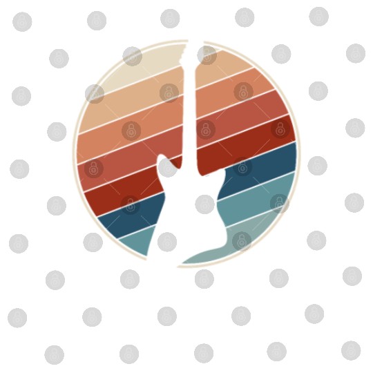 Electric Guitar in Retro Style Digital Files