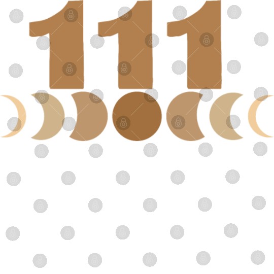Moon Cycle Brown Angel Numbers 111 Digital Files