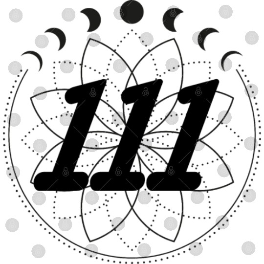 Mandala Angel Numbers 111 Moon Cycle Digital Files