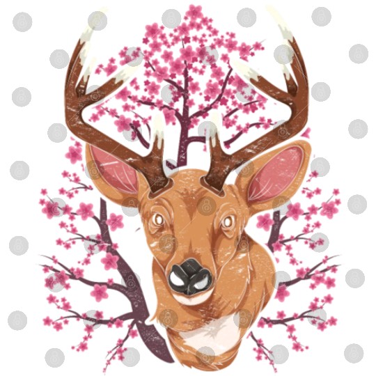 Cherry blossom forest animal gift Sakura deer Digital Files