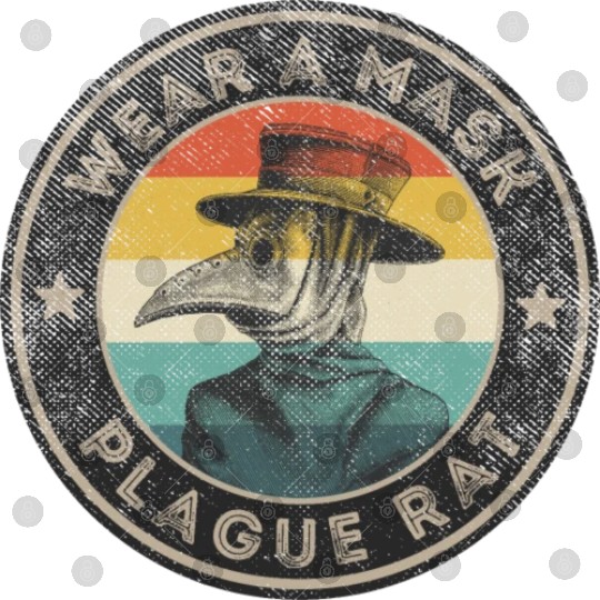 Wear A Mask Plague Doctor Vintage Retro Digital Files