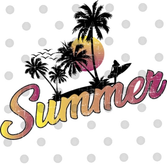 Summer Typography Digital Files Design