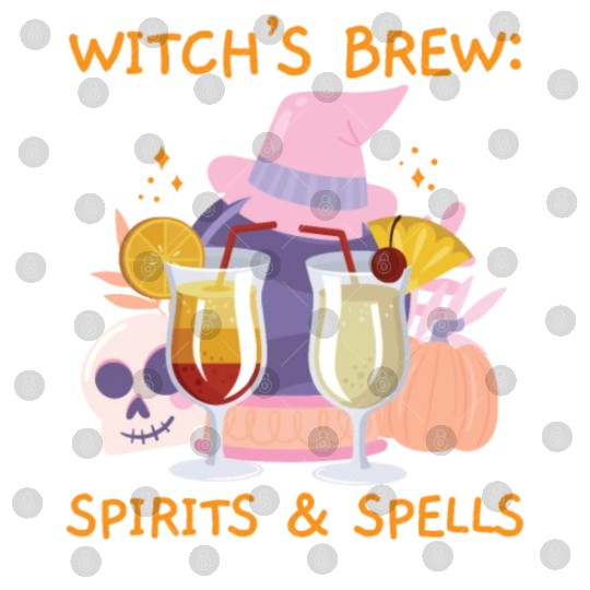 Witch's Brew: Spirits & Spells Bartender Halloween Digital Files
