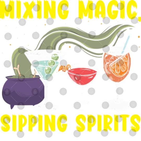 Mixing Magic Sipping Spirits Bartender Halloween Digital Files