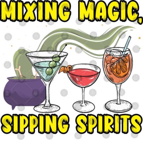 Mixing Magic Sipping Spirits Bartender Halloween Digital Files